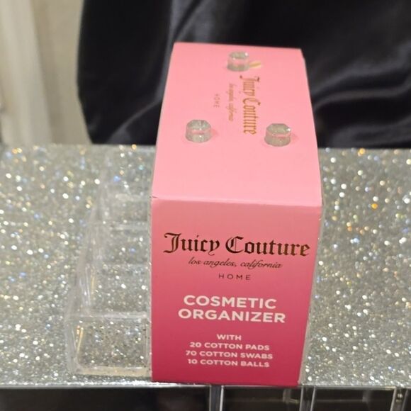 Juicy Couture Home Glitter Infused Cosmetic Organizer w/Cotton Products - Picture 6 of 8